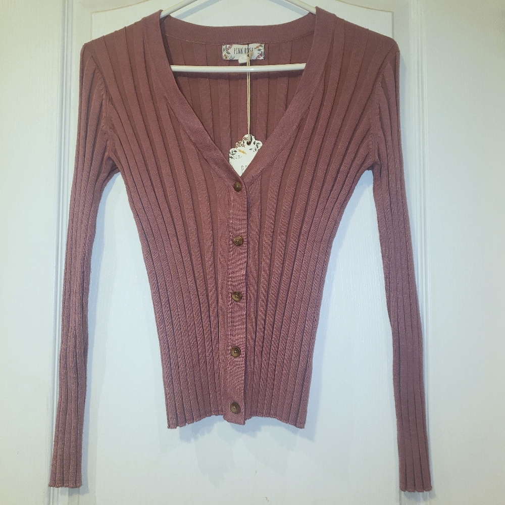 NWT Beautiful Rosewood Coloured Cardigan